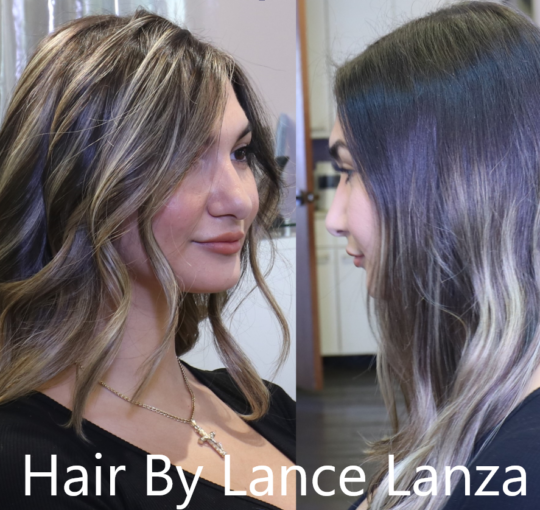 Terrific Balayage on Dark Brown hair.  Nice subtle color change.  long framing layers