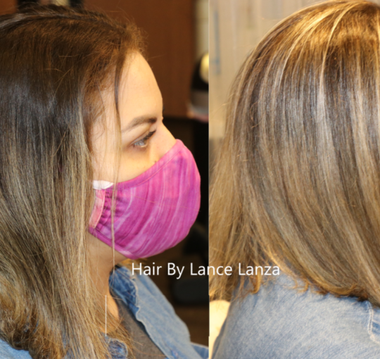 Balayage very blended on dark Brunette hair